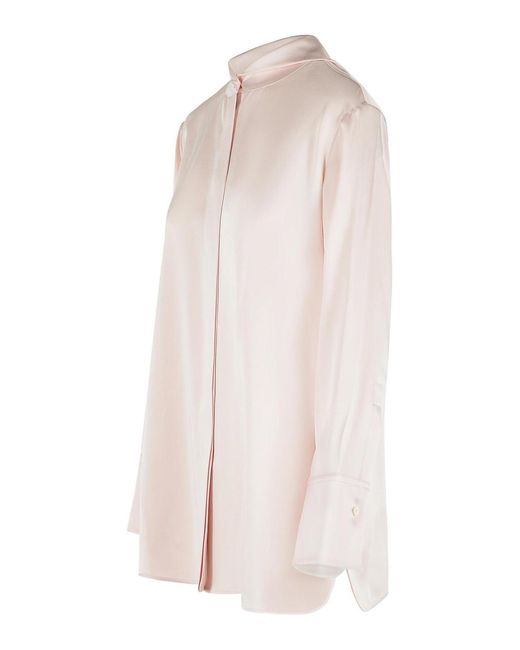 Jil Sander Pink Fiocco Acetate And Viscose Shirt