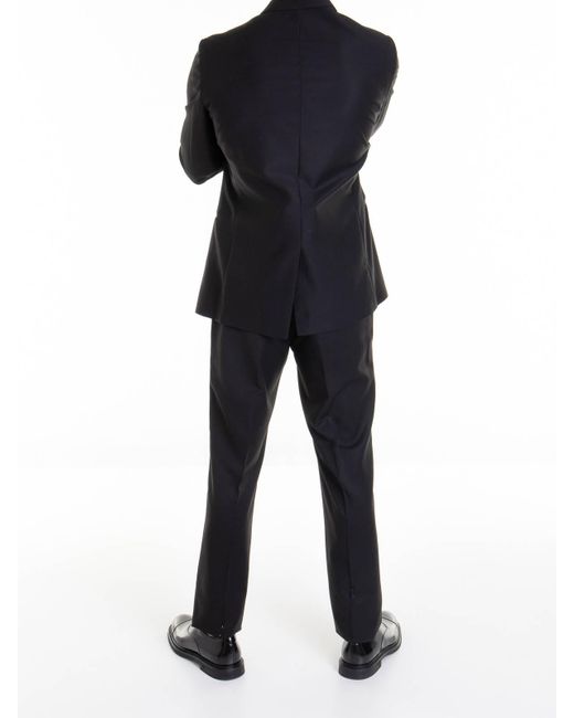 Just Cavalli Black Notched Lapel Suit for men