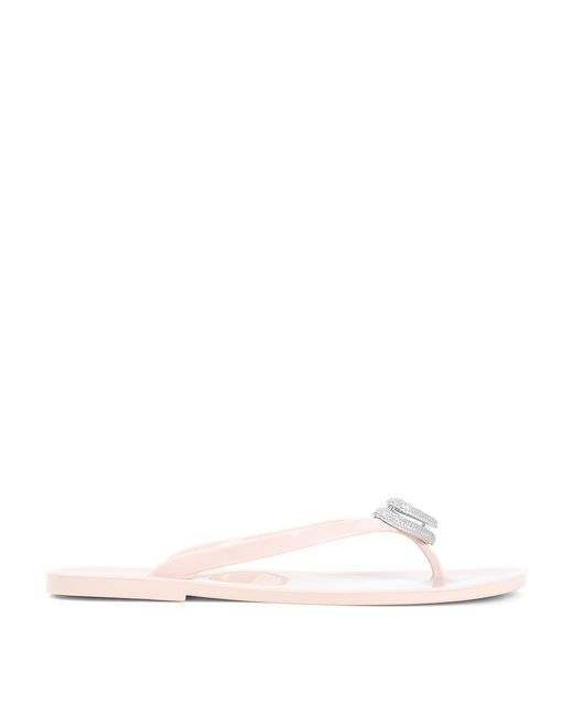 Mach & Mach White Double Heart Sandals