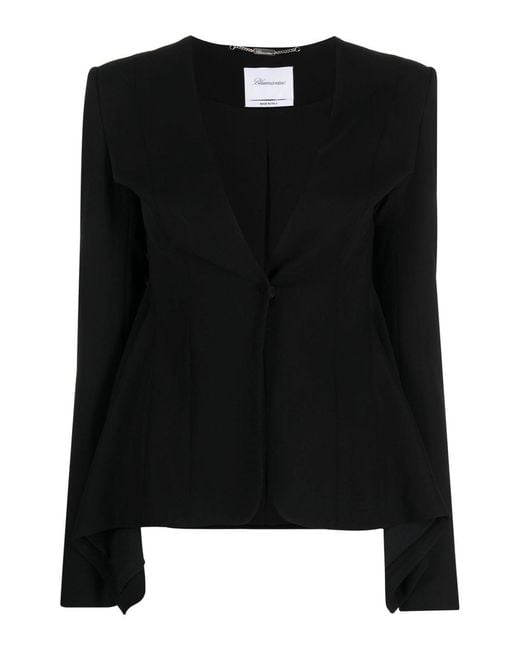 Blumarine Black Single-Breasted Jacket