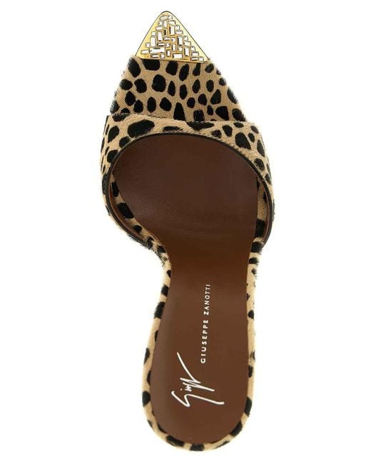 Giuseppe Zanotti Metallic Intriigo Savage' Mules