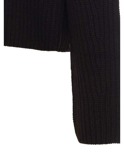 Lisa Yang Black Dark Oak Sadie Zip Cardigan