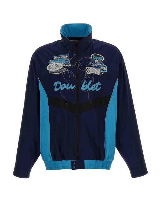 Doublet Blue Ai Patches Embroidery Jacket for men