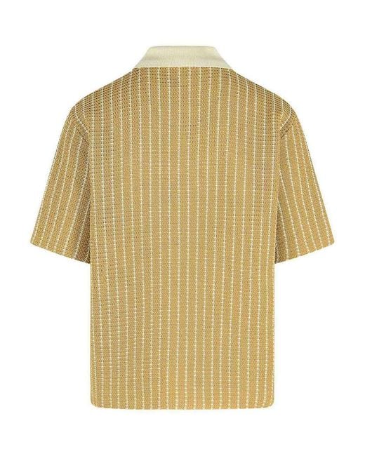 Jil Sander Natural Cotton Knit Polo Shirt for men