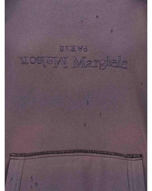 Maison Margiela Purple Logo Reverse Hoodie