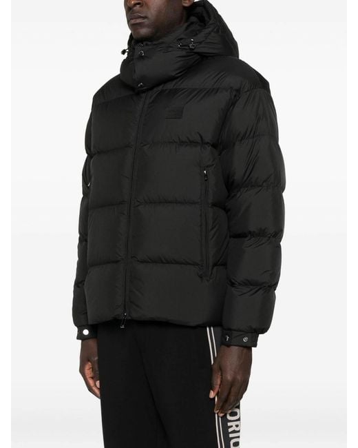 Emporio Armani Nylon Short Down Jacket in Black for Men | Lyst