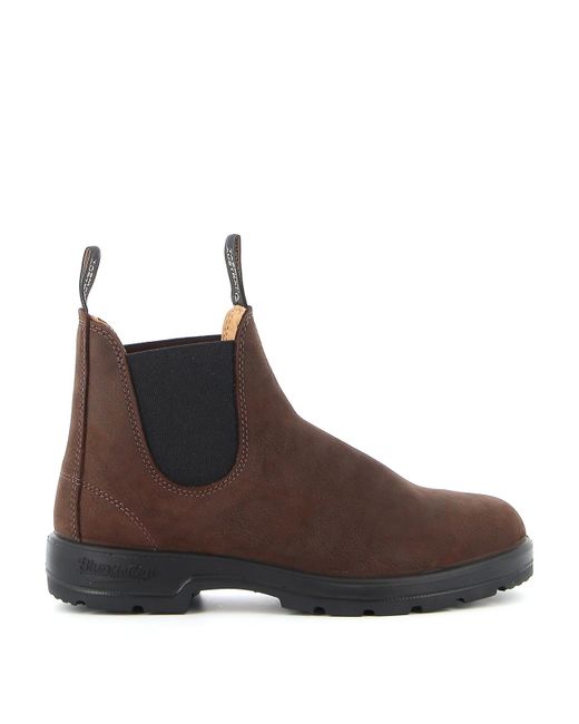 Blundstone Brown Nubuk Chelsea Boots for men
