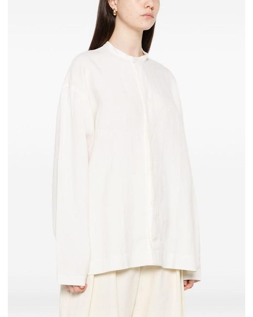 Studio Nicholson White Karst Linen Blend Shirt