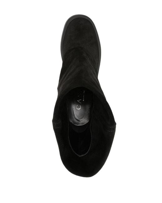 Casadei Black Platform Boots Leather
