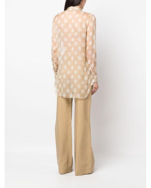 Ermanno Scervino White Polka Dot Blouse