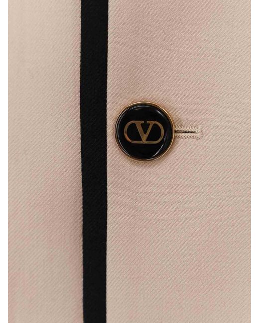 Valentino Garavani Natural Single-Breasted Virgin Wool Blazer for men