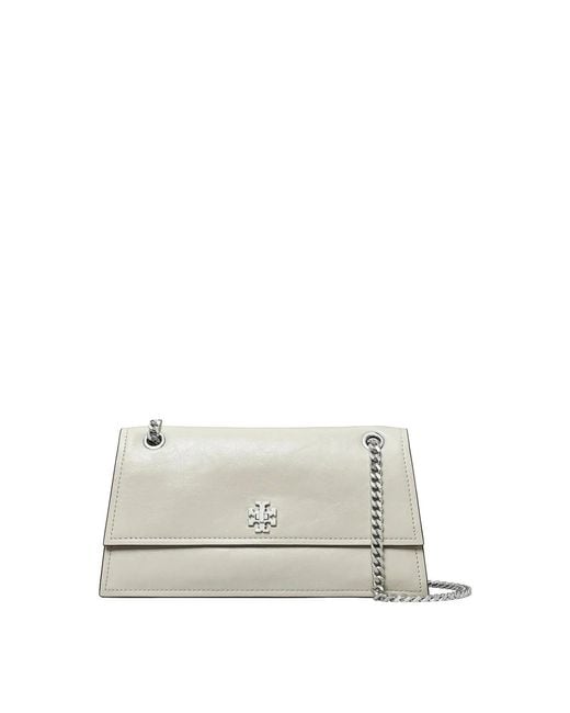 Tory Burch White Kira Turnlock Mini Bag