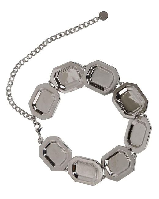 Self-Portrait Metallic Crystal Necklace