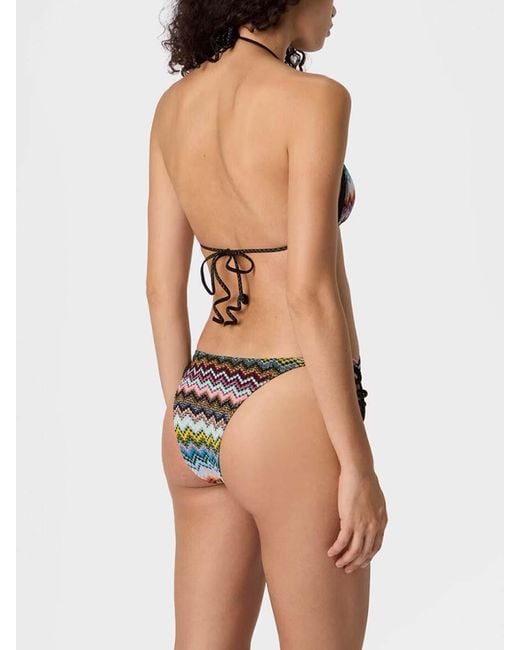 Missoni Metallic Zigzag Pattern Bikini