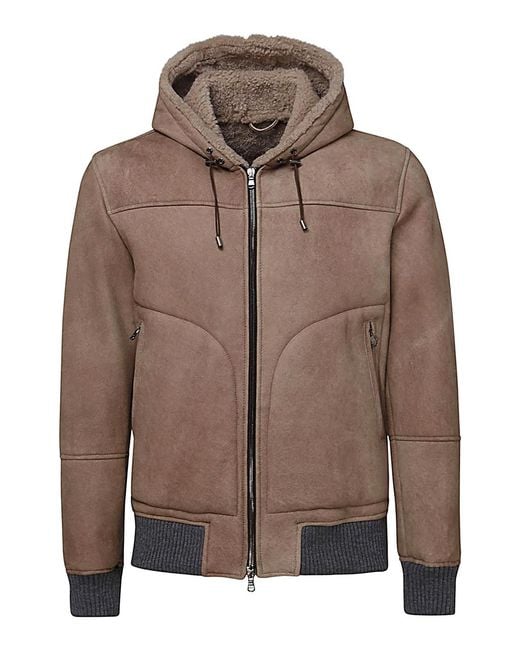 Barba Napoli Brown Leather Jacket for men