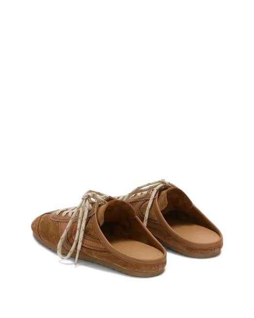 Dries Van Noten Brown Suede Sneaker Mules