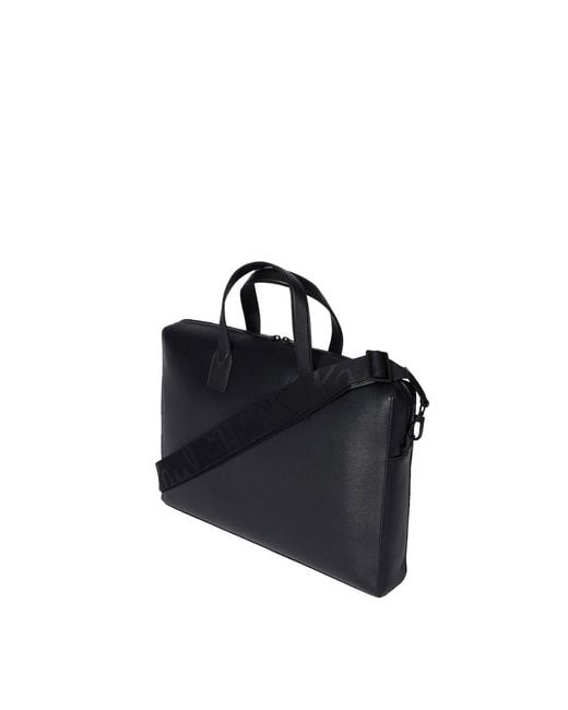 Paul Smith Black Business Folio Saffiano for men