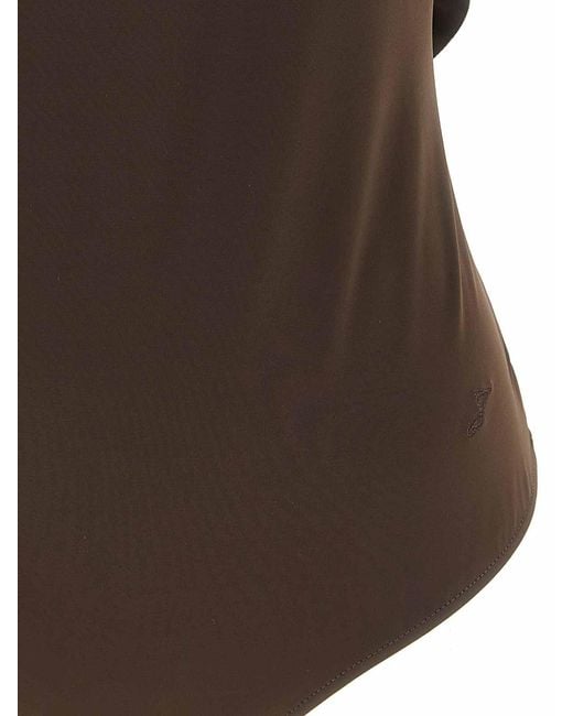 Jacquemus Brown Le Maillot Cabana One-Piece Swimsuit
