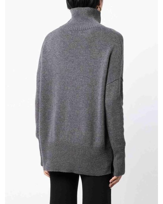 Lisa Yang Gray Heidi Cashmere Turtle-Neck Jumper