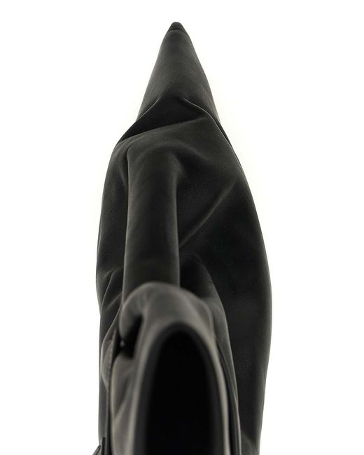Rick Owens Black Tied Taco Kiss Ankle Boots