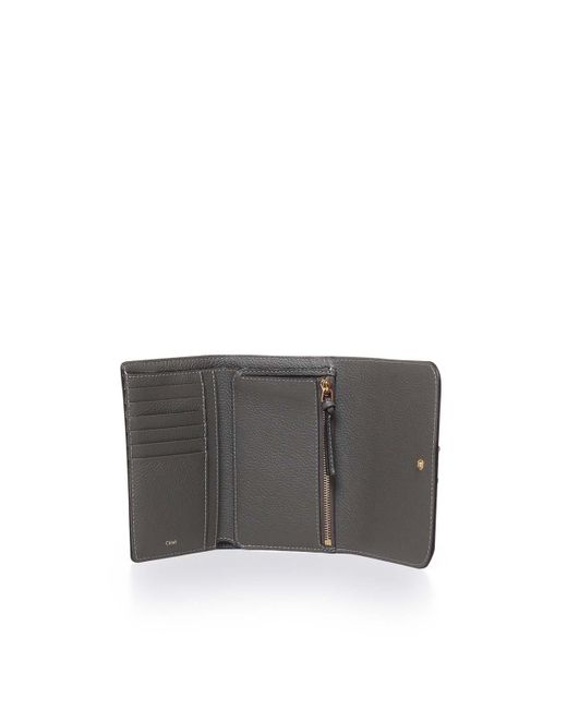 Chloé Gray Marcie Medium Compact Wallet