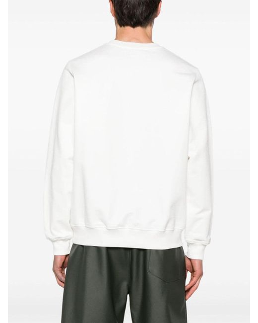 Casablancabrand White Logo Print Sweatshirt for men