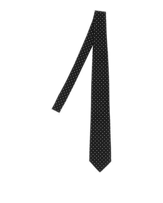 Tom Ford Black Polka Dot Tie for men