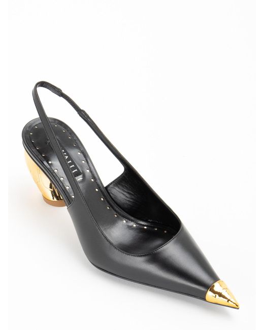 Roberto Cavalli Black Leather Plateau