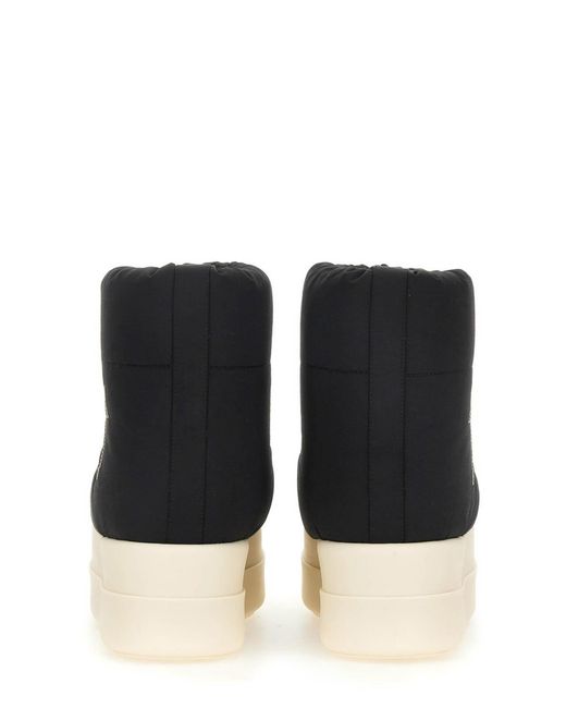 Rick Owens Black Quilted Padded Boots