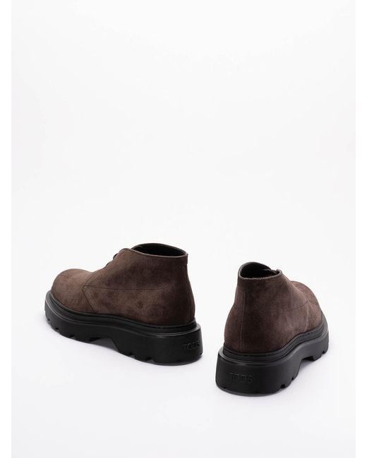 Tod's Brown Carrarmato Lace-Up Shoes for men