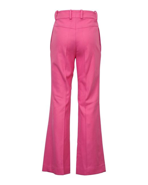 Patou Pink Flared Leg Pants