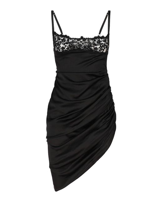 Jacquemus Black Asymmetrical Lingerie Dress