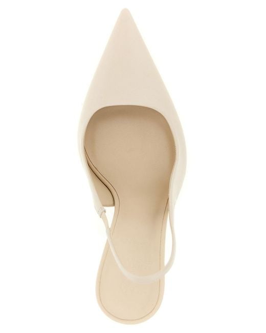 Brunello Cucinelli White Leather High Heel Pumps