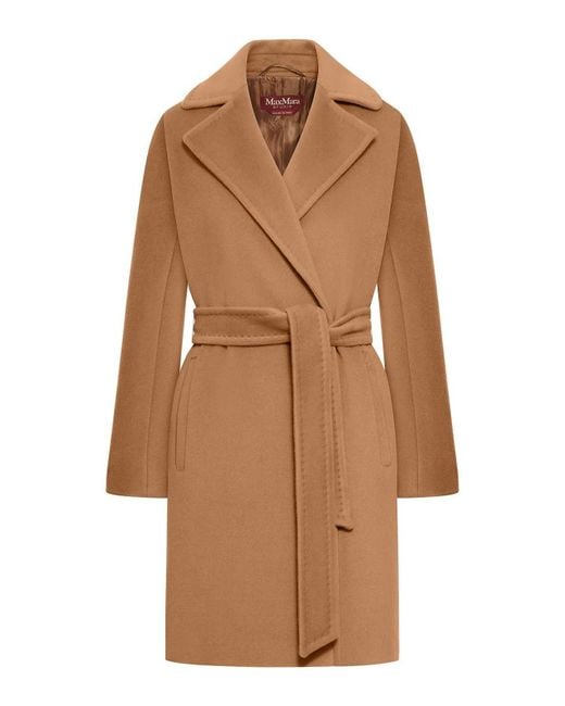 Max Mara Brown Scire Wool Coat