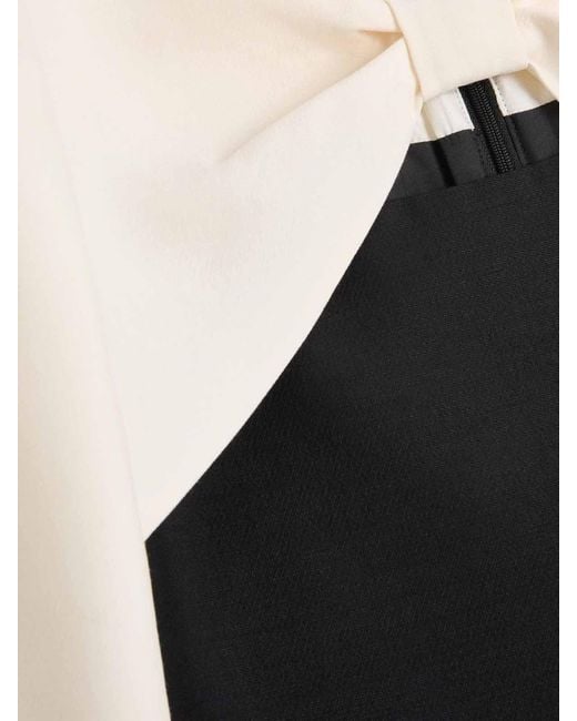 Valentino Garavani Black Wool And Silk Mini Dress