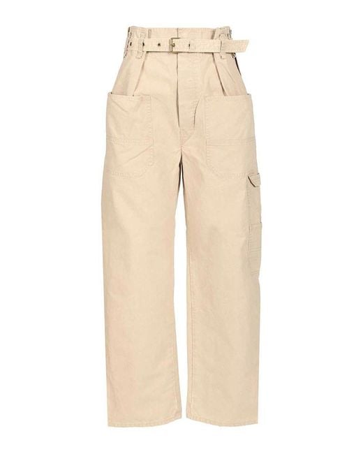 Isabel Marant Natural Mathilda Workwear Trousers