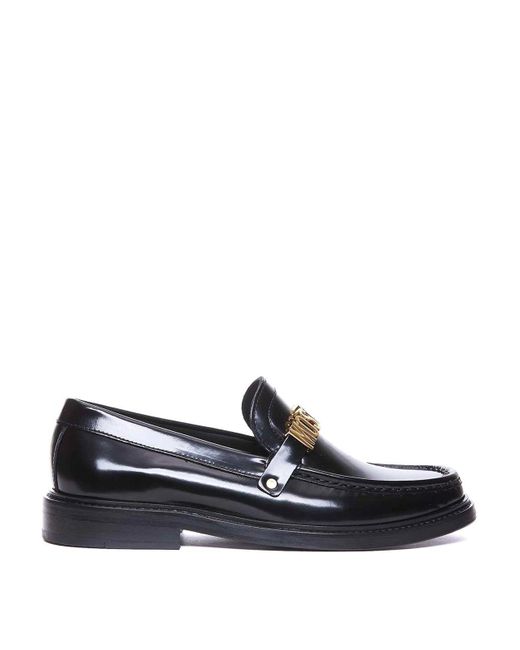 Moschino Black Logo Loafers for men