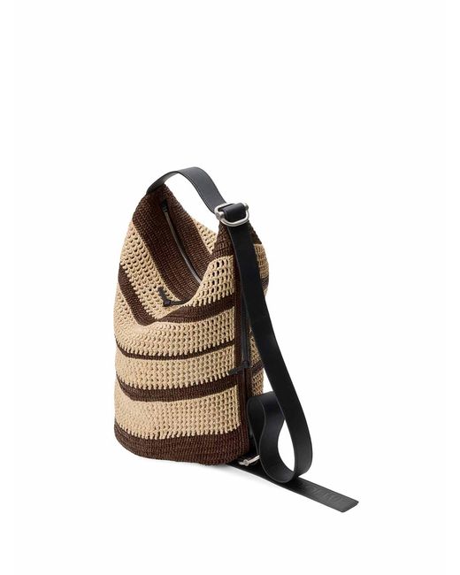 Loewe Metallic Loop Raffia Bucket Bag for men