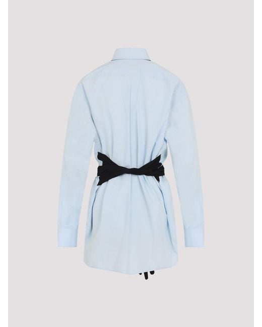 MM6 by Maison Margiela Blue Cotton Shirt