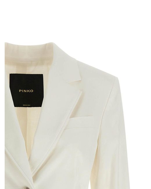 Pinko White Effie Blazer