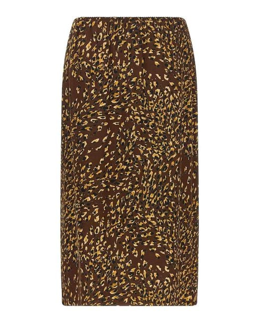 Twinset Brown Animal Skirt