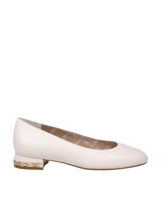 Michael Kors Natural Leather Chain Ballet Flats