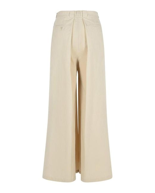 Maison Margiela Natural Over Ivory Cotton Blend Pants