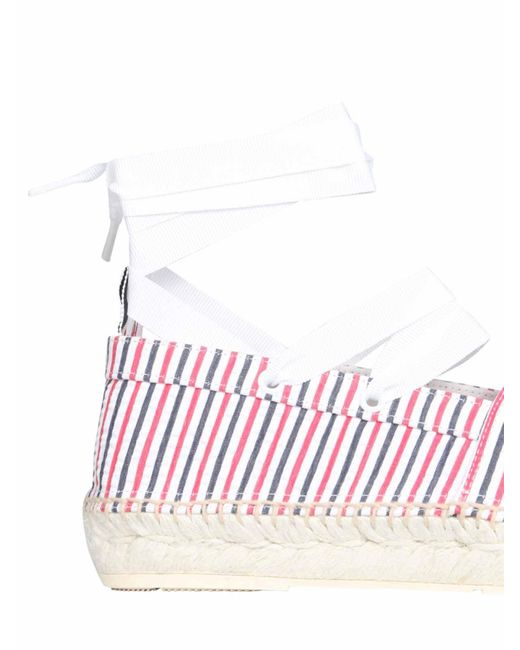 Thom Browne Pink Seersucker Cotton Espadrilless