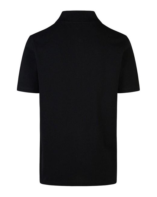 Balmain Black Signature Cotton Polo Shirt for men