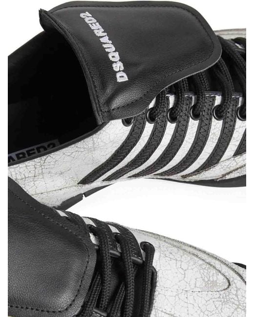 DSquared² Black Logo-Embroidered Sneakers for men
