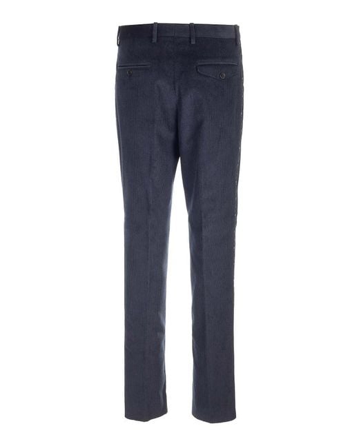 Etro Blue Velvet Trousers for men