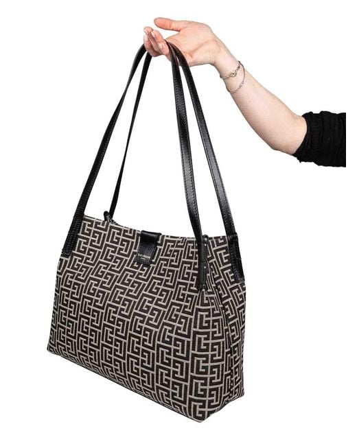 Borsa Shopper Release di Balmain in Black
