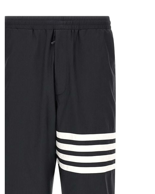 Thom Browne Black Track Joggers for men