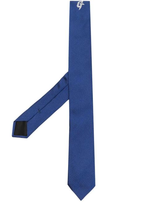 Givenchy Blue Logo Silk Tie for men